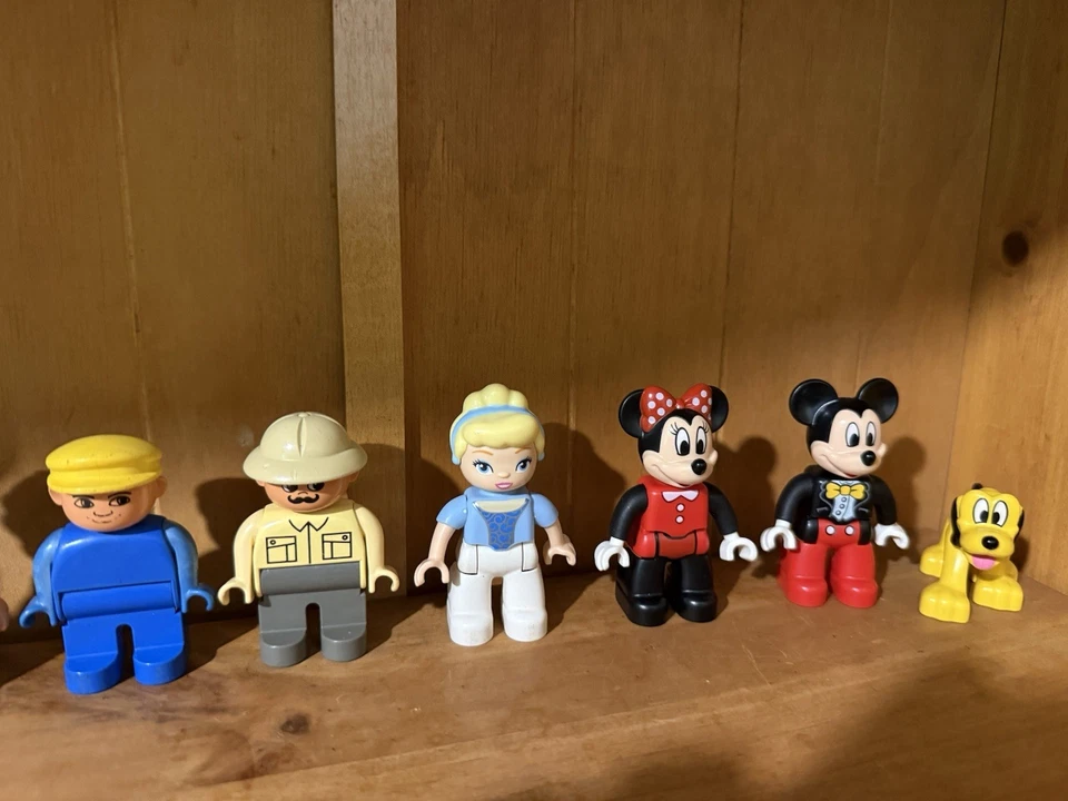 Vintage & Modern LEGO Duplo Figures Lot Disney Mickey Minnie Animals People - Image 3 of 4