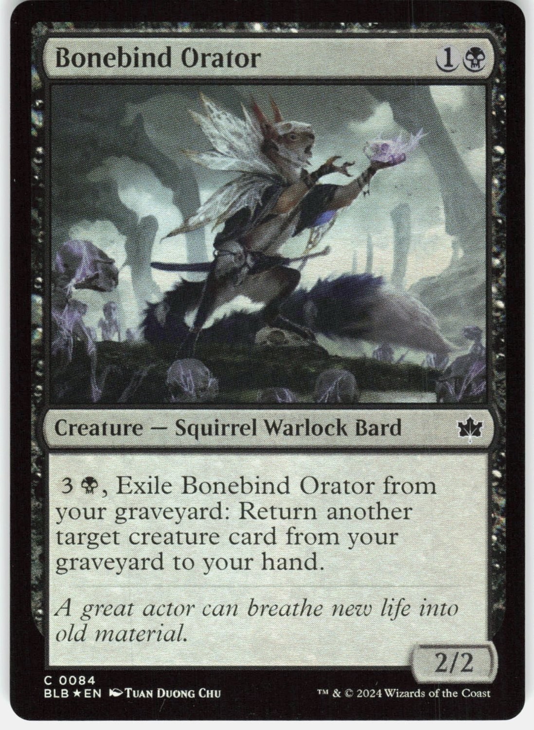 Bonebind Orator - Bloomburrow - #84 - Foil - Near Mint