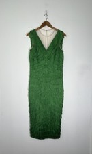 Dolce & Gabbana Green Fringe Dress NWT 40 Luxury Designer Wedding Statement