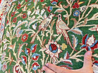Auth: 70's Fine Nayeen Sweet Tree of Life Beauty RARE Green 42x66 NR