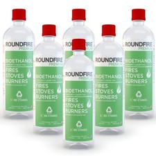 6 x 1 Liter - Bioethanol Fuel for fireplaces, Stoves and Burners 6 Quart
