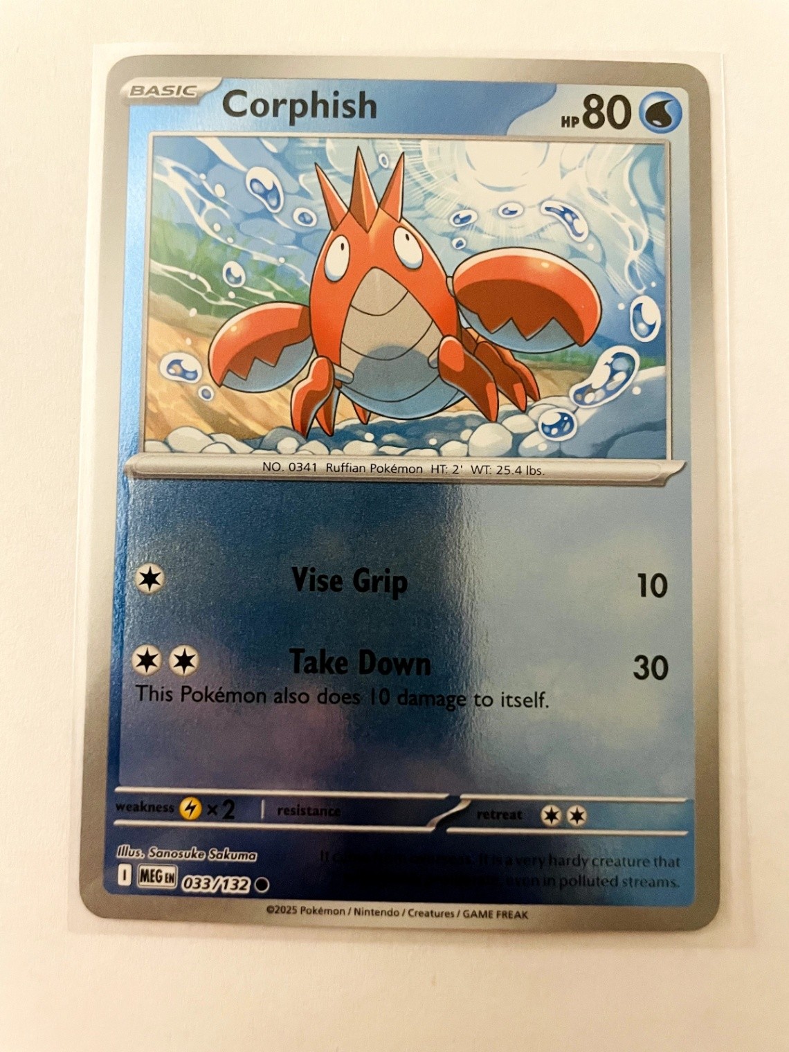 Corphish Common ME01: Mega Evolution 033/132 Reverse Holo NM