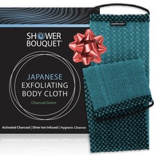 Exfoliating Charcoal Washcloth for Back Body - Two-Sided Deep Clean Towel