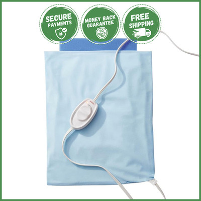 SUNBEAM HEATING PAD Arthritis Back Pain Relief Ultra Heat 3 Heat Setting Blue
