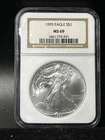 1993 $1 American Silver Eagle NGC MS69 UNC US Coin A25