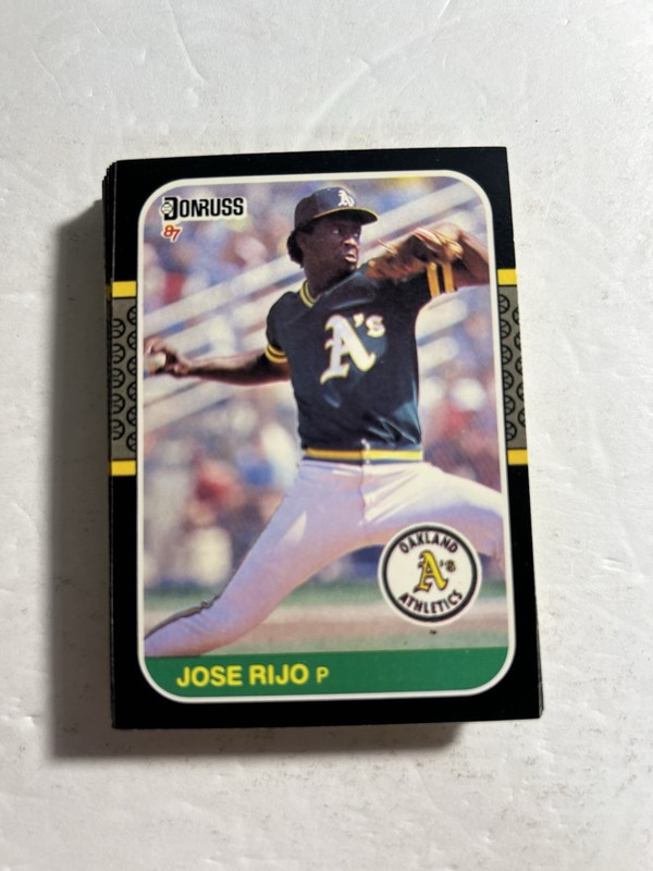 Lot Of (36) 1987 Donruss Baseball card #55 Jose Rijo Atletics