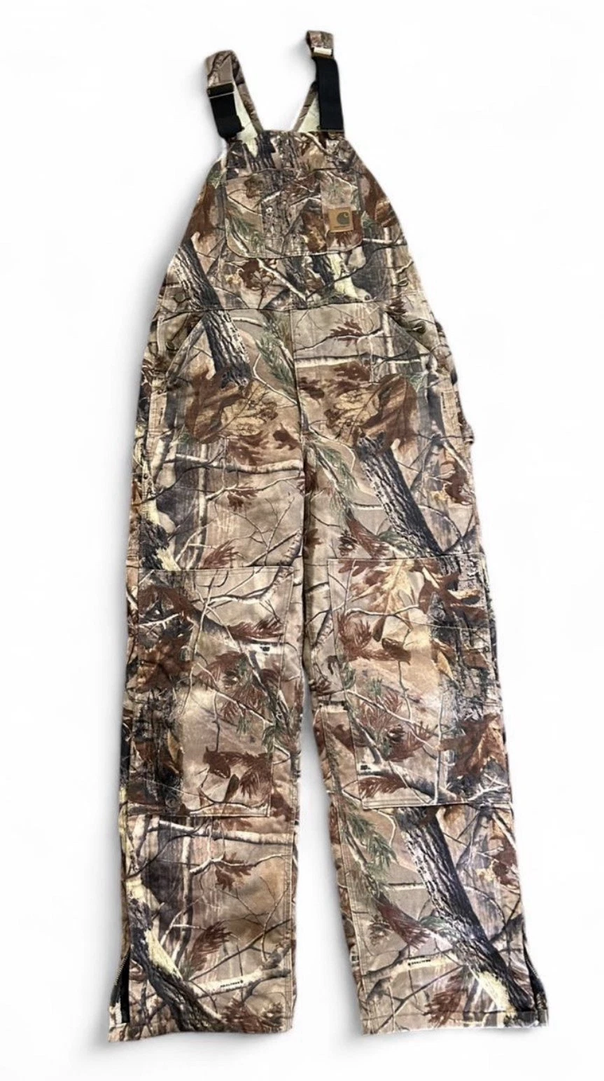 Vintage Carhartt Realtree Camo Double Knee Bibs Overalls
Opens in a new window or tab