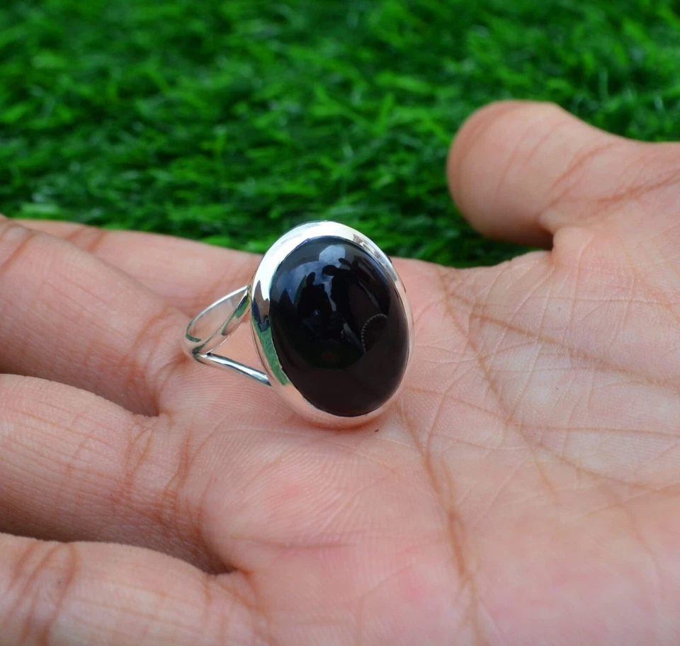 Anillo de plata de ley 925 anillo de piedras preciosas creado en... - Imagen 2 de 4