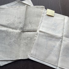 Vintage 1970s Needlepoint Stamped Cloth Pillows Various Sizes Floral New