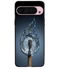Water Splash Matchstick Phone Case Abstract Fire Ice Slim Protective Phone Cover