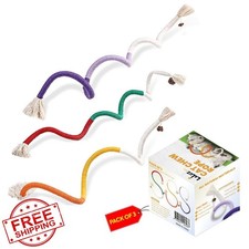 La Luz 3Pcs Cat Chew Rope Toys Catnip Teeth Cleaning Interactive