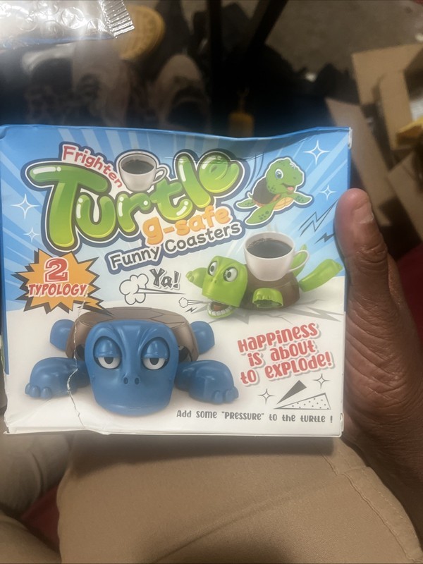 3DTurtle Coaster with SURPRISE AND FUNNY ACTION as a Cup Holder