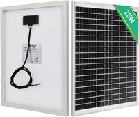 ECO-WORTHY 25 Watt 12 Volt Solarpanel IP65 Wasserdichtes Solarmodul Off Grid