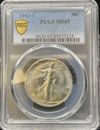 1943-S 50C Walking Liberty Half Dollar PCGS MS65