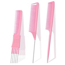 Hair Combs Set for Women and Men Hair Stylies, Detangle, Smooth Carbon Fine To