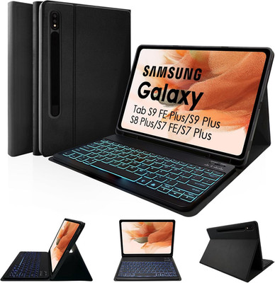 Backlit Keyboard Case for Samsung Galaxy 12.4 Inch Tab S7 FE Plus S8 Plus S9