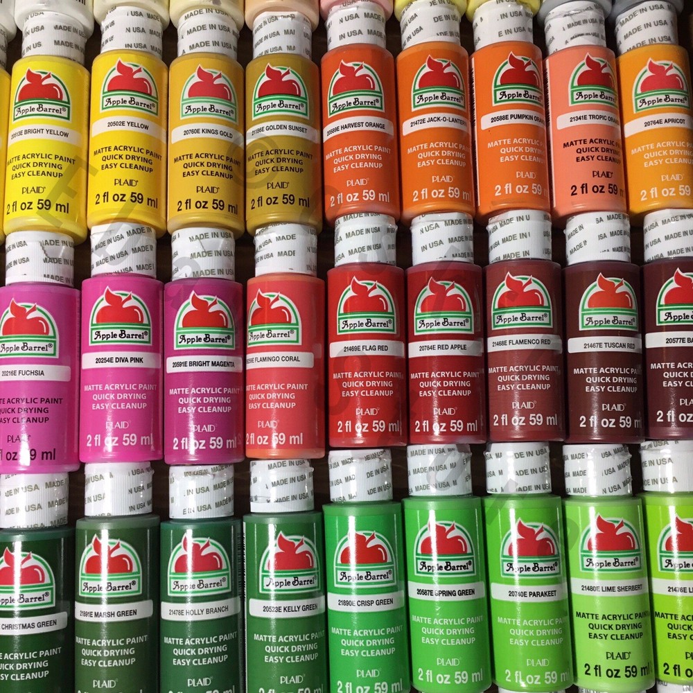200+ COLORS! Apple Barrel Paint 2 oz. One Shipping Price for entire Purchase!