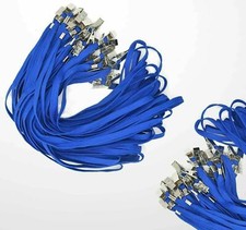 140 pack Lanyard Blue Badge Lanyards Flat Lanyards Round 32" with Badge Clip