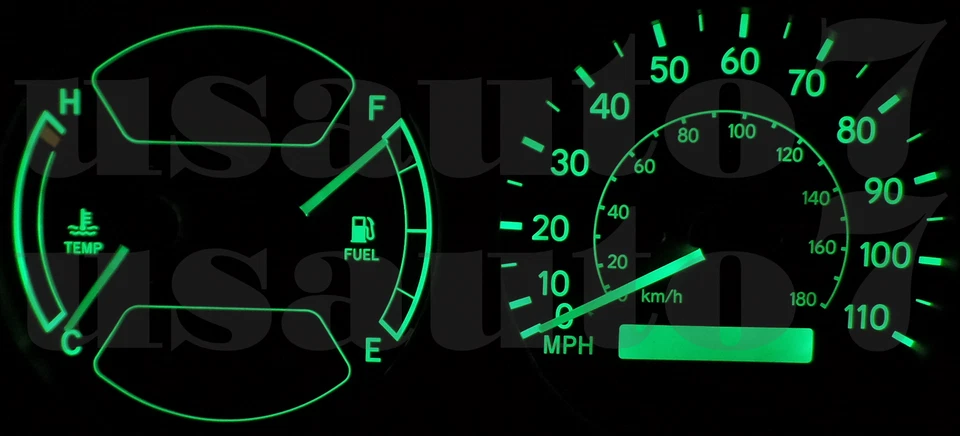 NEW Dash Cluster Gauge GREEN LED LIGHTS KIT Fit 98-02 Toyota Corolla Chevy Prizm Foto 2 de 4