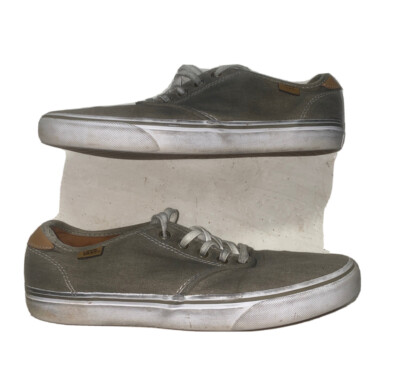 VANS TB4R Grey Canvas Skate Shoes Sneakers Men's size 10 EU