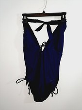 Robby Len New Women s Navy Blue Halter Neckline ONEPIECE Swimsuit In Size 10