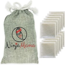 Odorless Bamboo Charcoal Refill Filters for Diaper Pail Deodorizers - 12 Pack