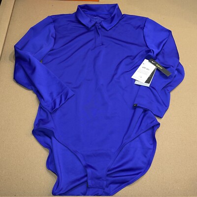 Nike Women's UV Long Sleeve Golf Bodysuit cz6710 color concord Large