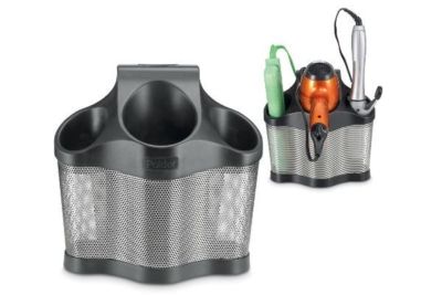 Storage Style Station Hair Polder Organizer Black Dryer Holder