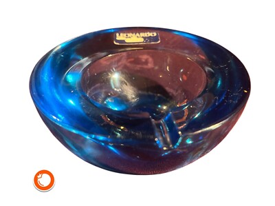 1990s Original Leonardo Ashtray Collectors Glass 10cm Germany