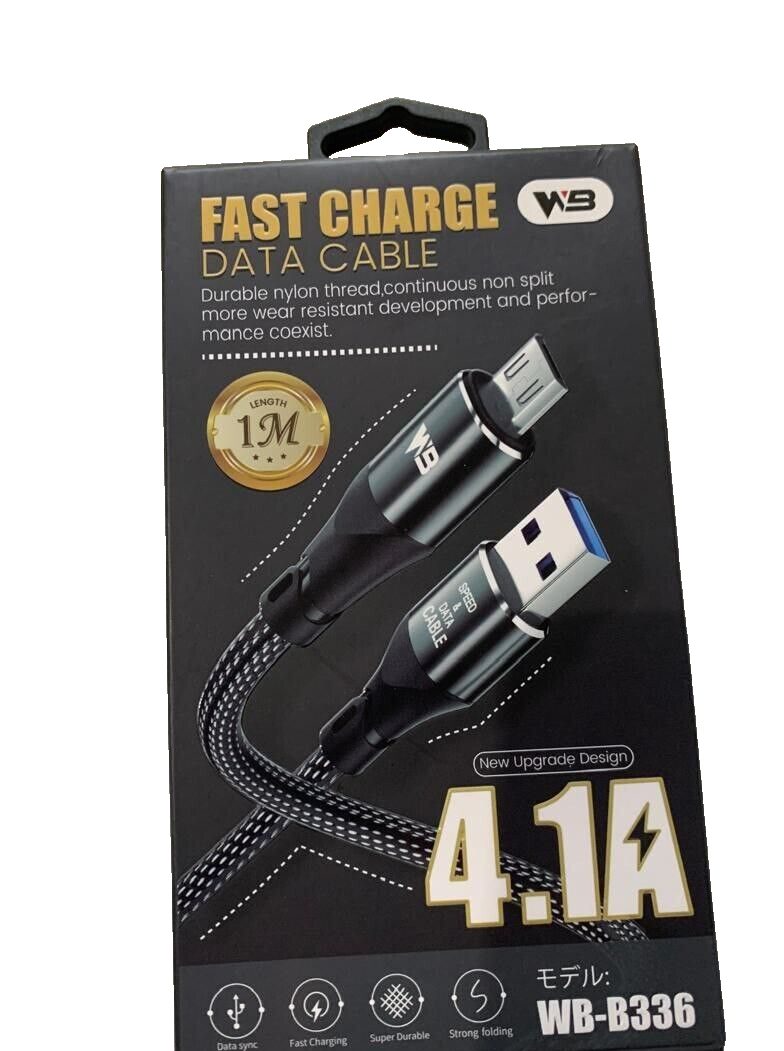 Fast Charge WB Micro-USB Cable 4.1A High-Speed Data Sync