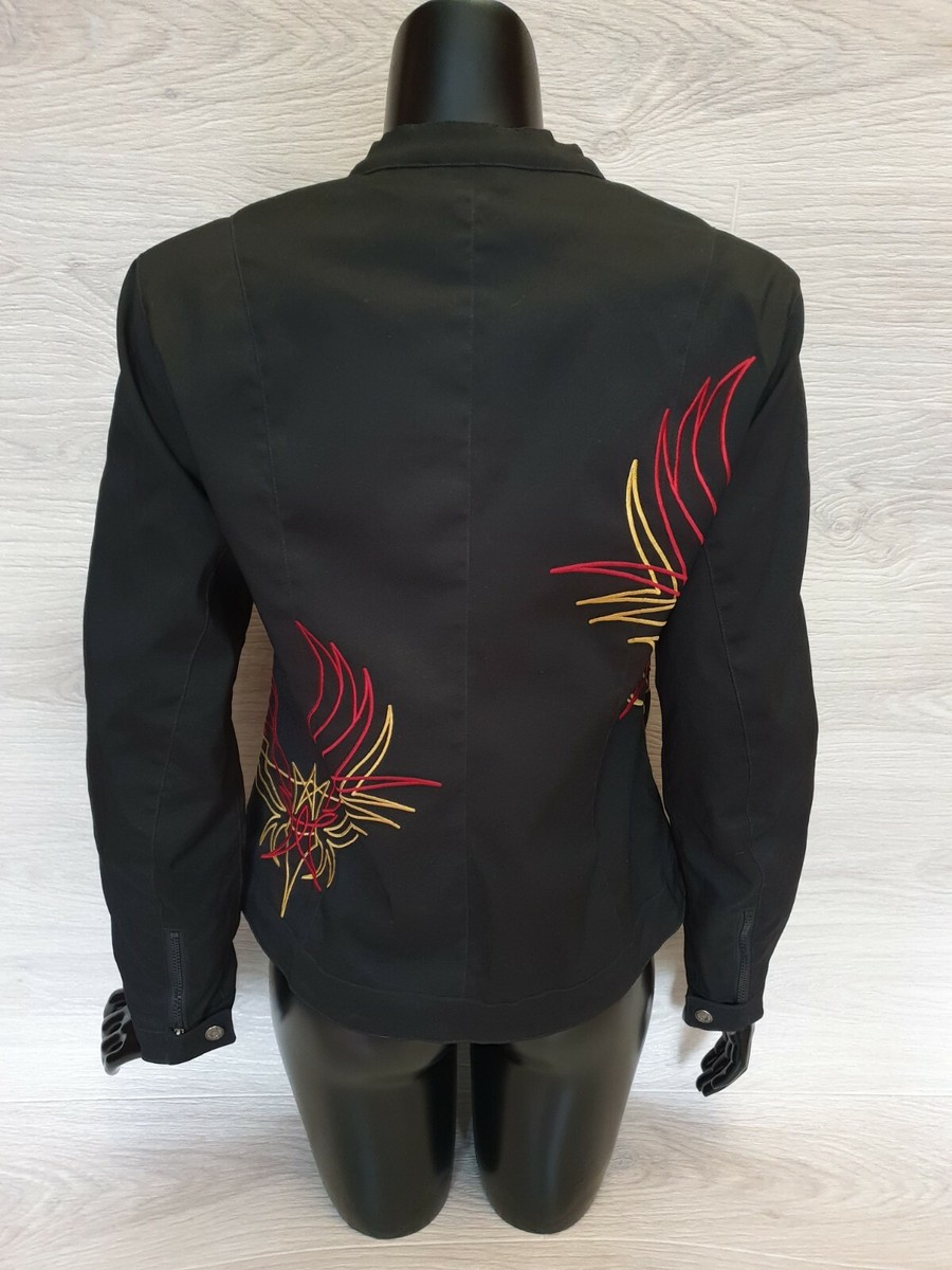 ジャケット・アウター HarleyDavidson nylon jacket fire pattern Avirex Harley-Davidson Fire Skull Leather Blouson Jacket