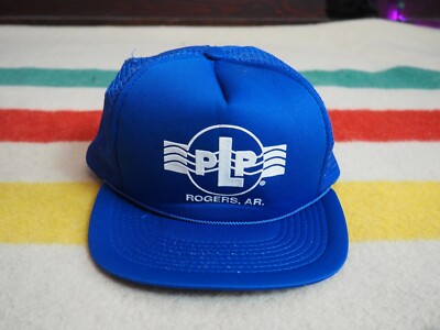 VTG 70s 80s PLP Plastics Rogers Arkansas Blue Foam Mesh  display picture 1