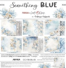 12" x 12" scrapbooking paperpad cardstock  Something Blue 6 sheets 250gsm