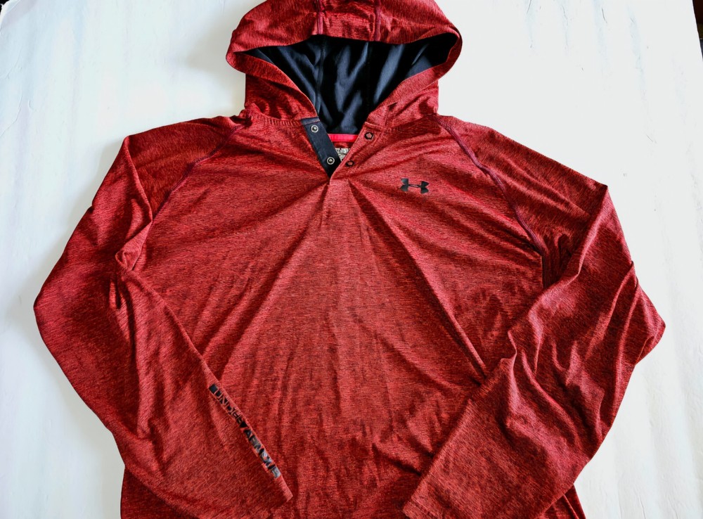 Under Armour Loose Quarter Button Performance Pullover Hoodie Size 2XL New