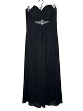 Bill Levkoff strapless classic dress with rhinestones party prom maxi formal