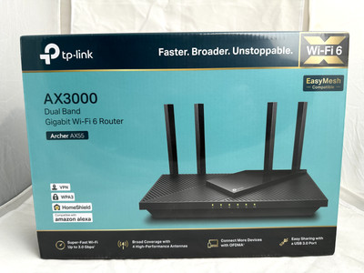 TP-Link Archer AX55 AX3000 Wireless Dual Band Gigabit Router