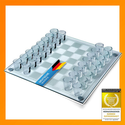 Schach Trinkspiel Schachspiel Schnapsgläser Glas Partyspiel Saufspiel Geschenk