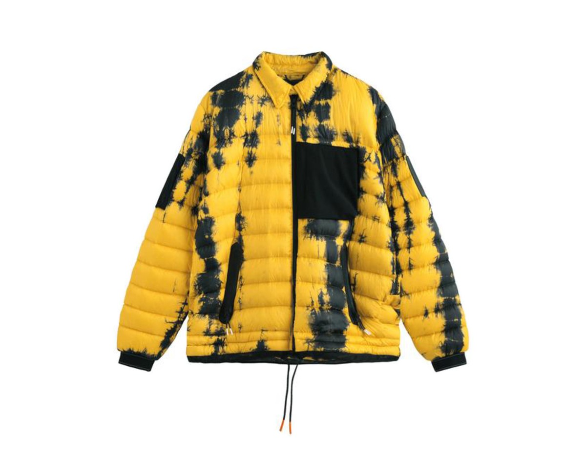 Coat Of Arms Light Weight Puffer Yellow Tie Dye Men's Jacket HO180088-YEL