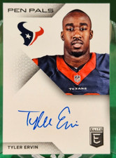 2016 Elite Pen Pals TYLER ERVIN Texans On Card Rookie Auto