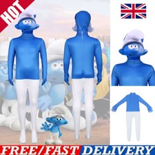 2025 KIDSMovie Los Pitufos Disfraz Disfraz Mono Robot Con Máscara Nuevo Libro Días