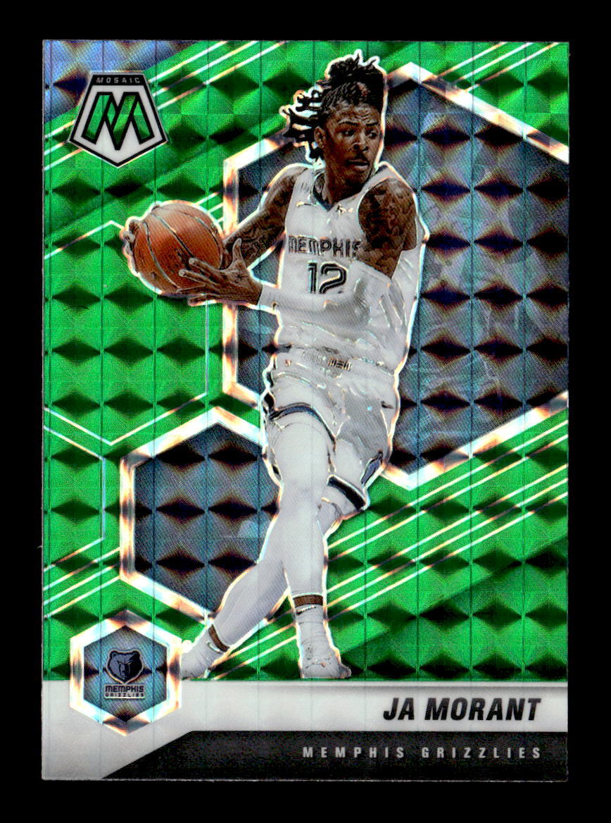 2020 Panini Mosaic Green Prizm #40 Ja Morant Memphis Grizzlies Basketball
