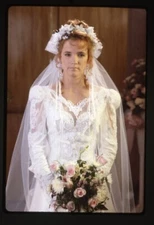 Lea Thompson Casual Sex? 1988 in Wedding Gown Camera Original 35mm Transparency