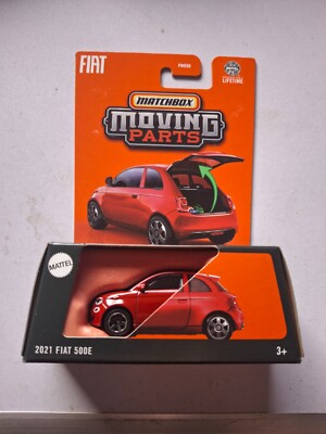 Matchbox Moving Parts 2021 Fiat 500 E rot OVP