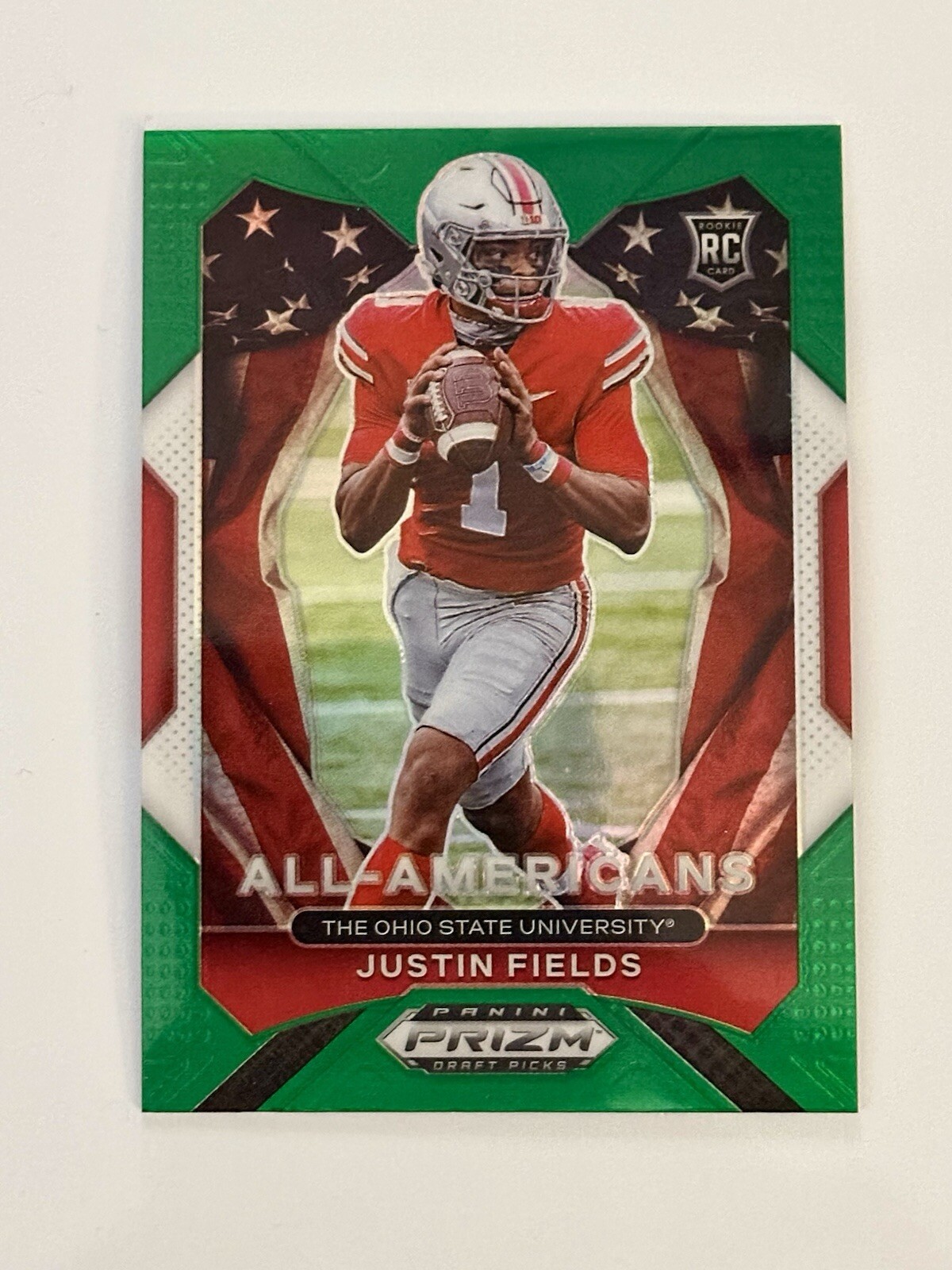 2021 Panini Prizm Draft Picks - All-American Green Prizm #192 Justin Fields (RC)