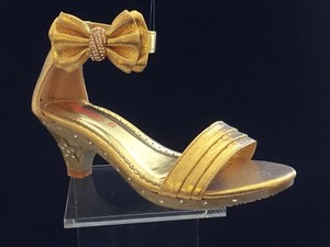 little girls gold heels