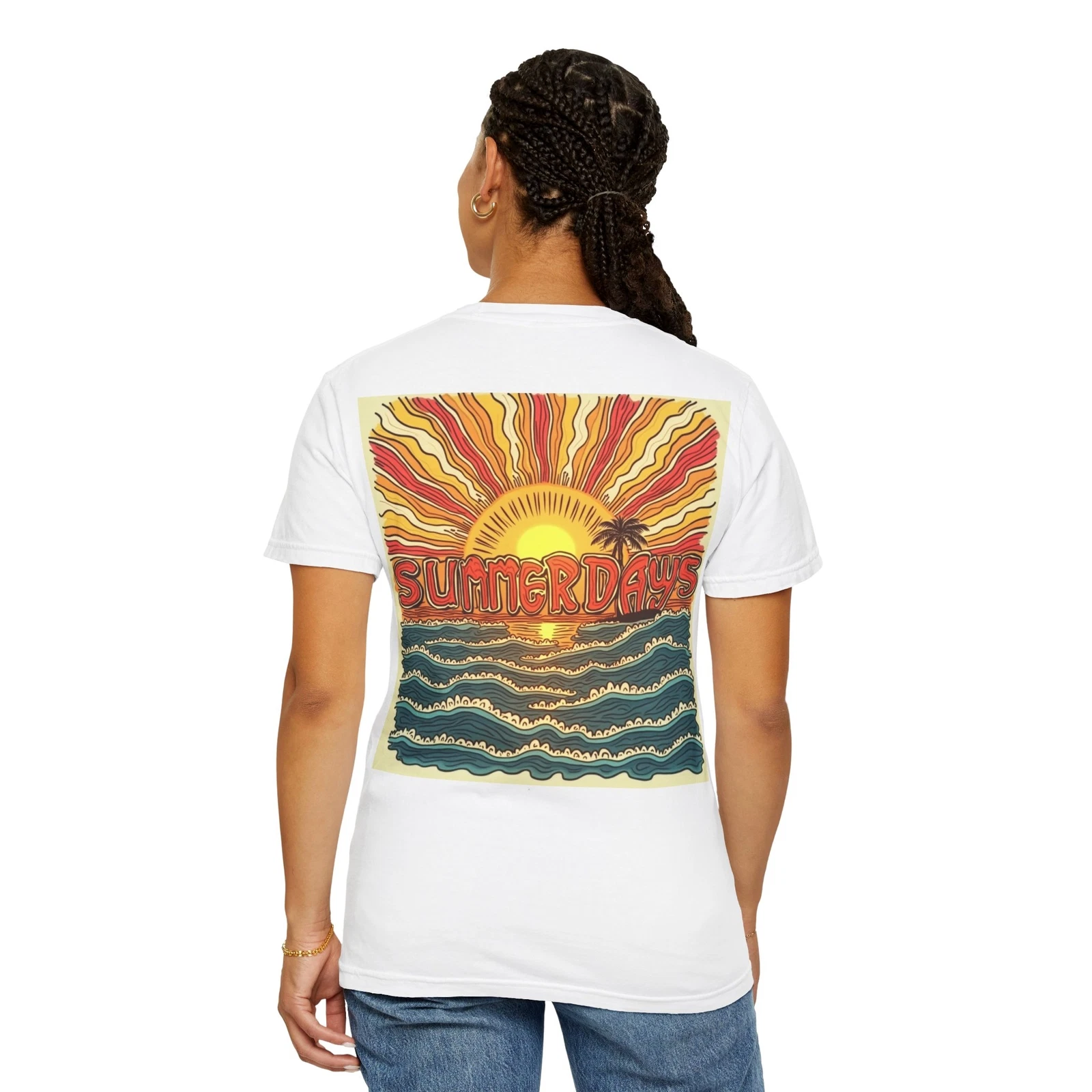 Summer Vibes Unisex T-Shirt | Retro Sunset Design, Casual Wear, Beach Day, [...]