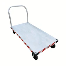 Platform Truck, Aluminum Smooth Deck, 30" x 60", 8" Rubber Casters, 2000 Lb. Cap