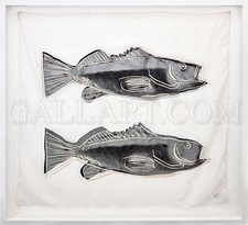 ANDY WARHOL IIIA.40: FISH 1983 | AUTHENTICATED SCREENPRINT ON SILK SCARF GALLART