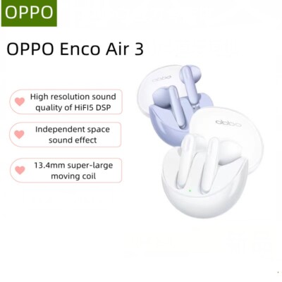 OPPO ENCO Air 3 TWS Earphone Wireless Bluetooth 5.3 Earbuds AI Noise Cancelling