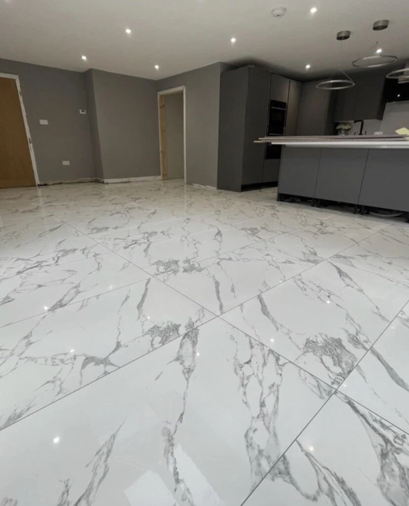 Cheap White Grey Large Porcelain Gloss Tiles 40 M2 Pallet deal